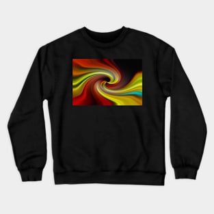 Liquid Swirl - Rust, Yellow, and Turquoise Crewneck Sweatshirt